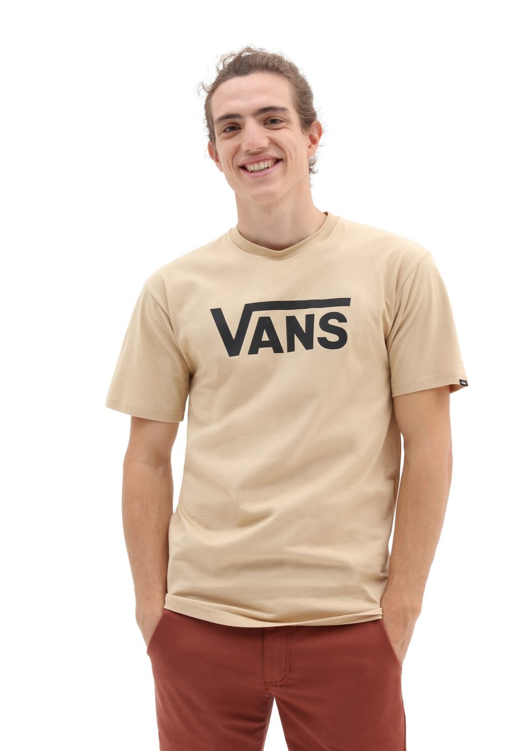 

Футболка с принтом Vans, бежевый