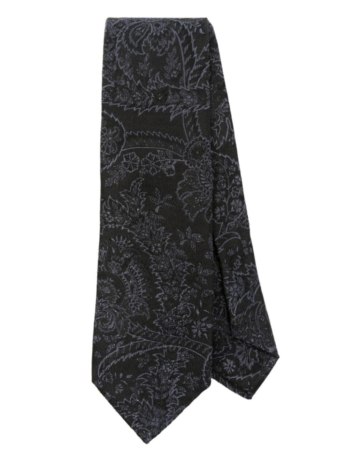 

ETRO жаккардовый галстук с узором пейсли, черный