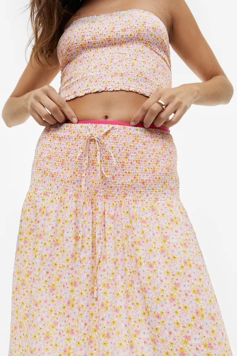 Пляжная юбка на резинках H&M, розовый