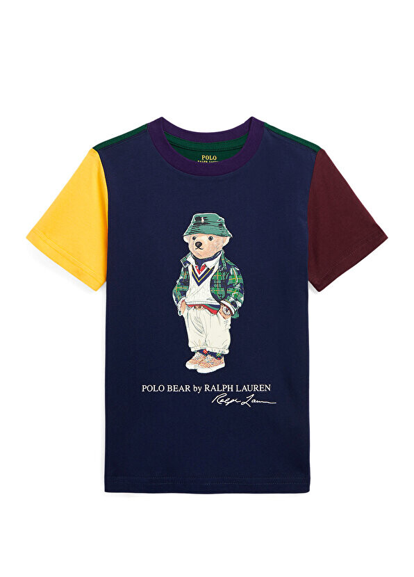 

Футболка для мальчика с цветными блоками и принтом teddy bear Polo Ralph Lauren
