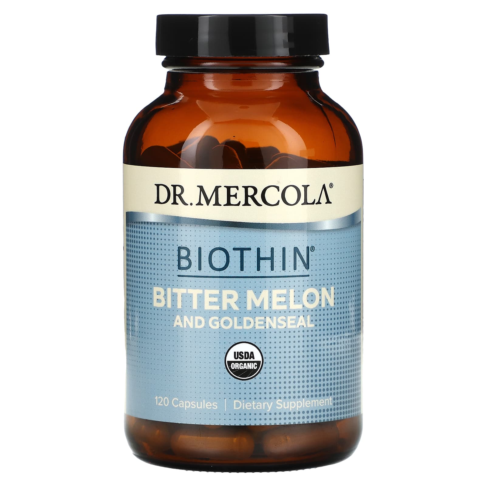 цена Dr. Mercola Biothin горькая дыня и желтокорень 120 капсул