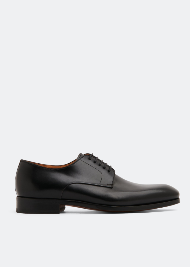 Туфли Magnanni Derby, черный ботинки дерби кожаные на шнуровке 36 черный