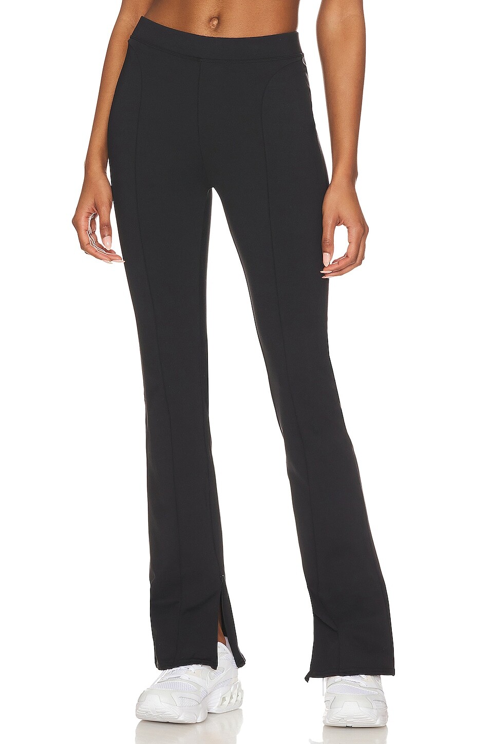

Леггинсы alo High Waist Zip It Flare, черный