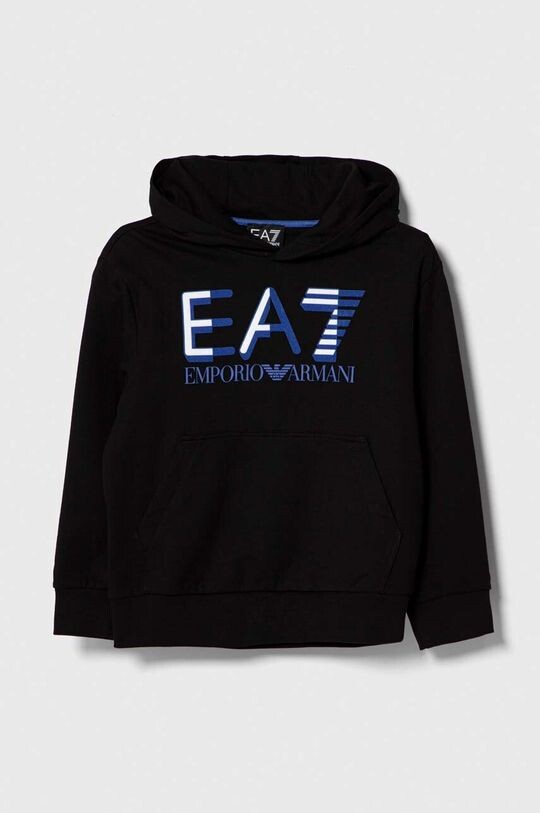 

Детская хлопковая толстовка EA7 Emporio Armani, черный