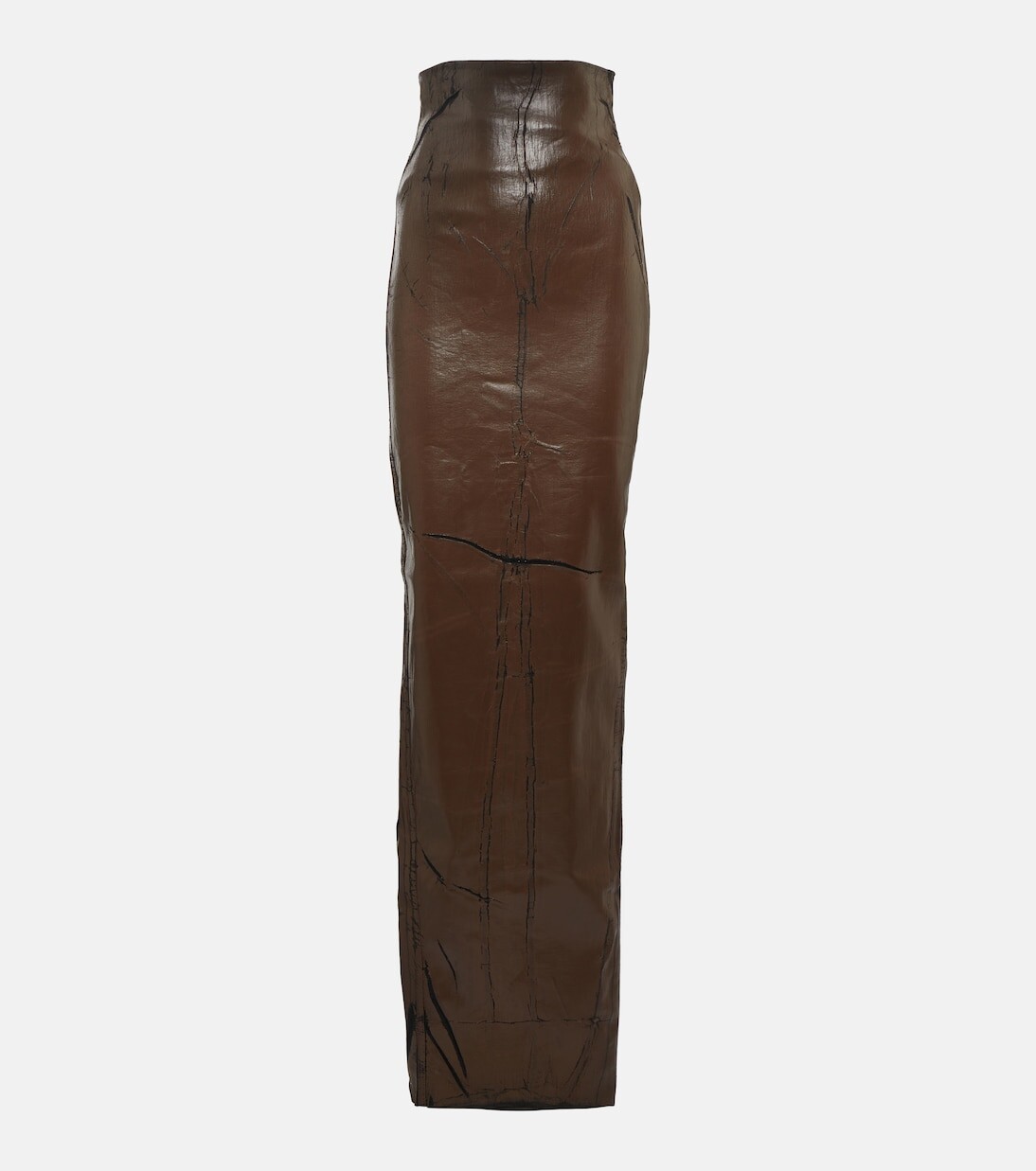 

Юбка макси с высокой посадкой из смесового хлопка Rick Owens, коричневый