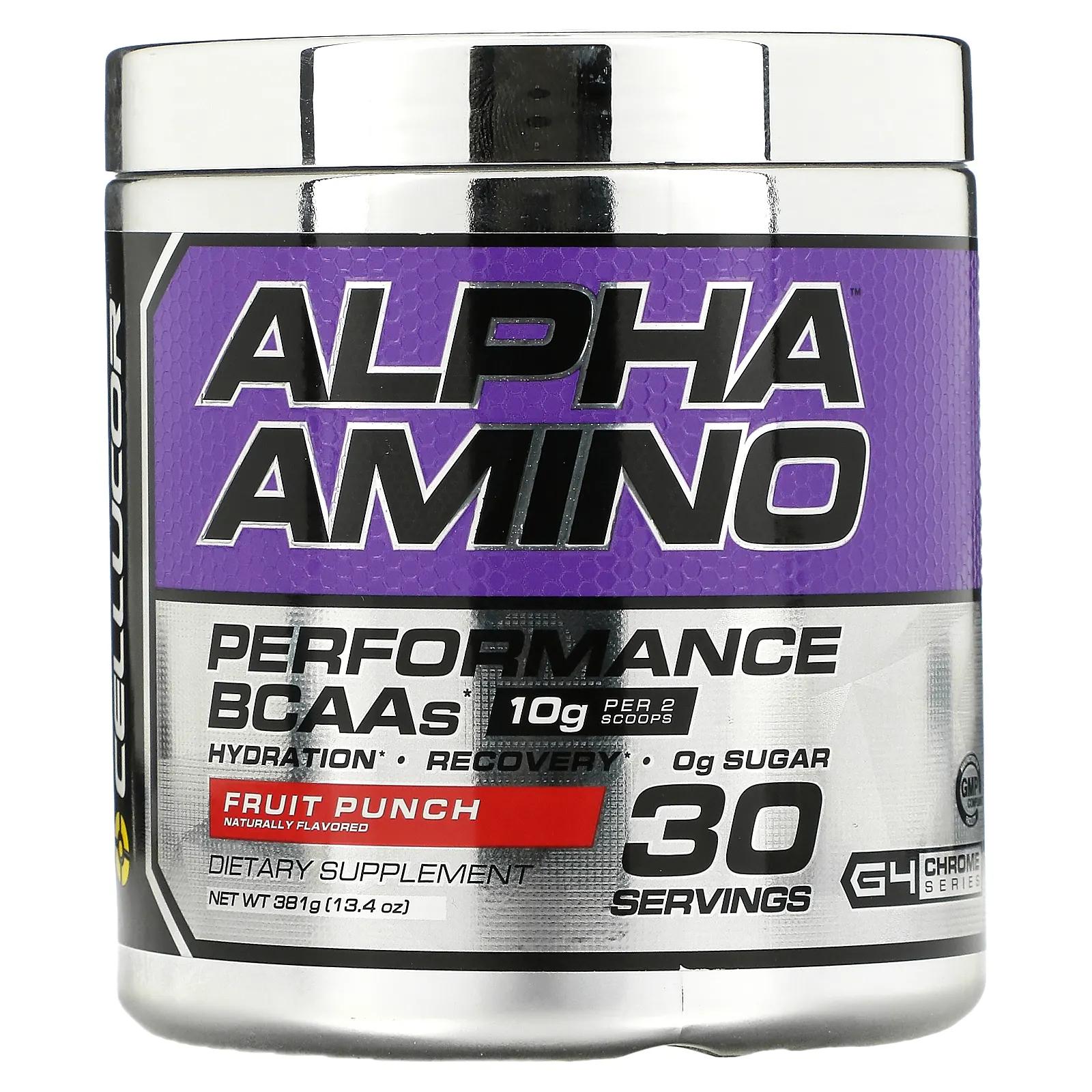 цена Cellucor Alpha Amino аминокислоты с разветвлённой цепью для производительности фруктовый пунш 13,4 унц. (381 г)