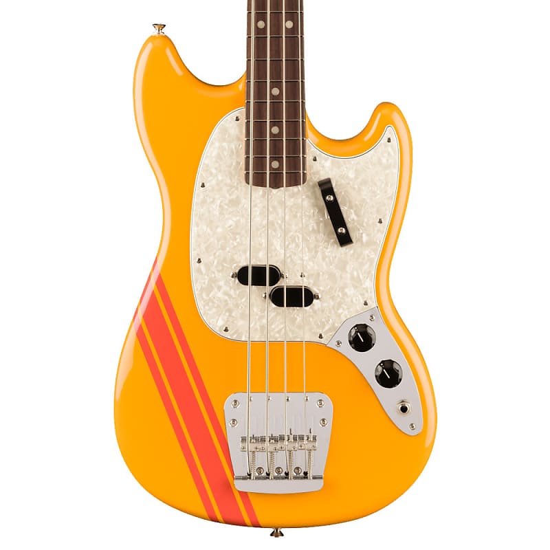 Басс гитара Fender Vintera II 70s Competition Mustang Bass - Rosewood Fingerboard - Competition Orange электрогитара fender vintera ii 70s competition mustang with rosewood fretboard competition orange
