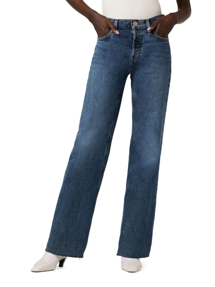 Широкие джинсы со средней посадкой Rosie Hudson, синий широкие джинсы со средней посадкой синий