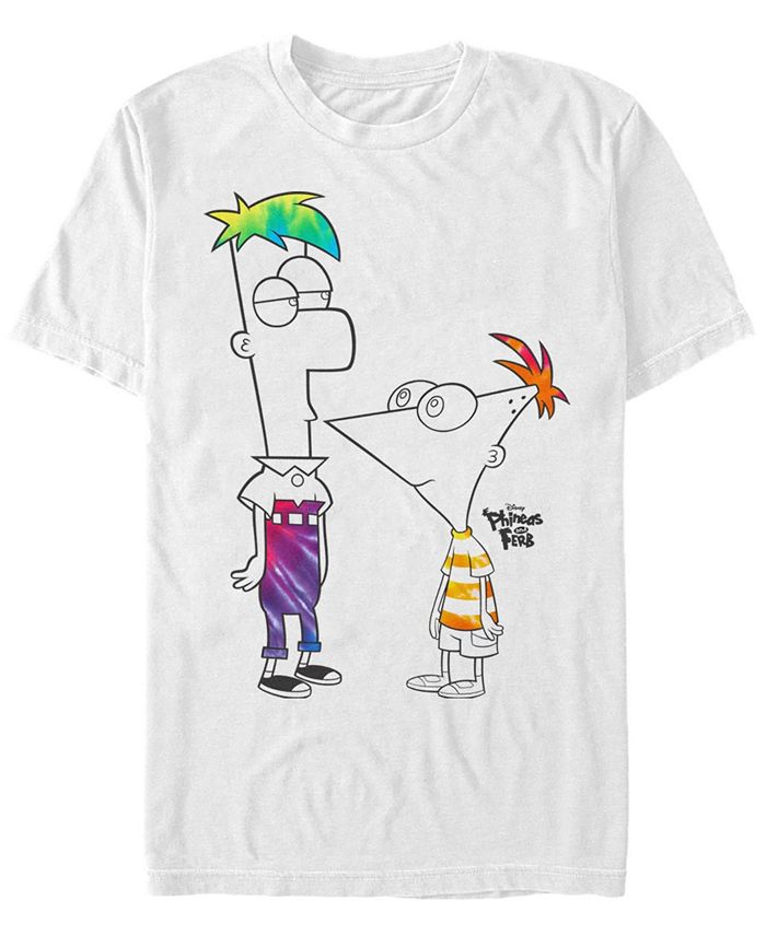 Мужская футболка с коротким рукавом Phineas and Ferb Boys of Tie Dye Fifth Sun, белый