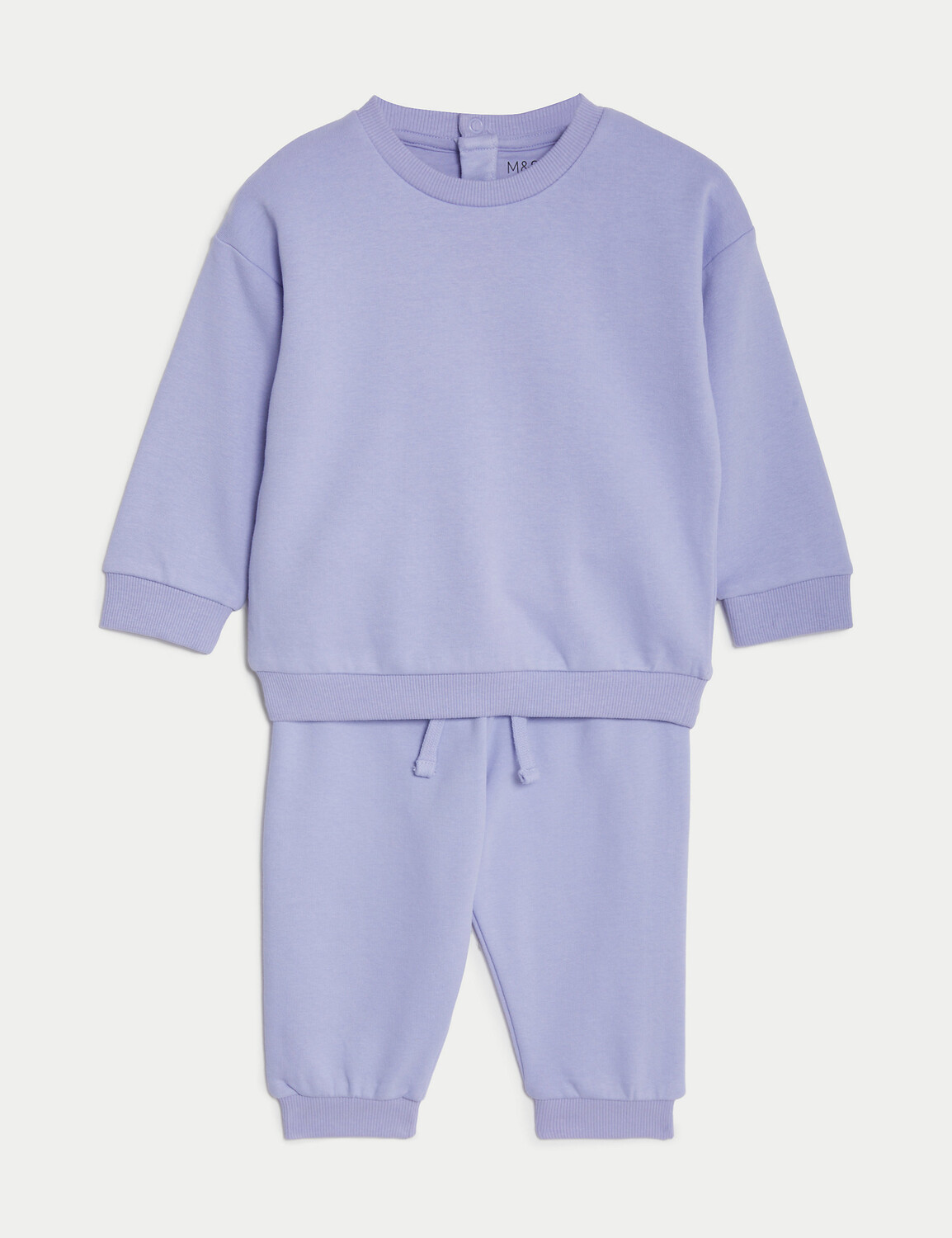 

Комплект из 2 предметов из хлопка (0–3 года) Marks & Spencer, фиолетовый