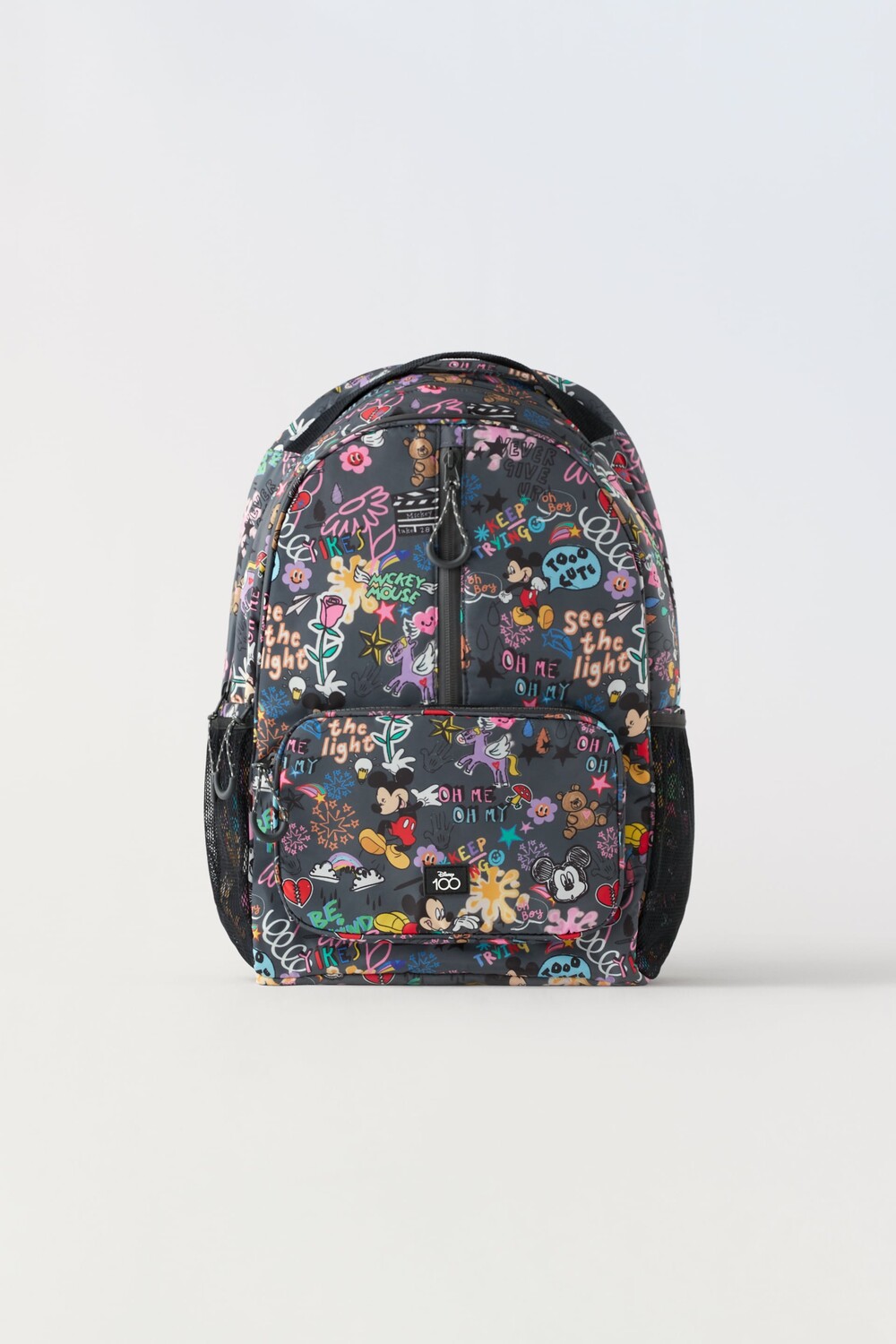 

Рюкзак с клубом микки мауса disney 100 anniversary graphite print Zara, серый