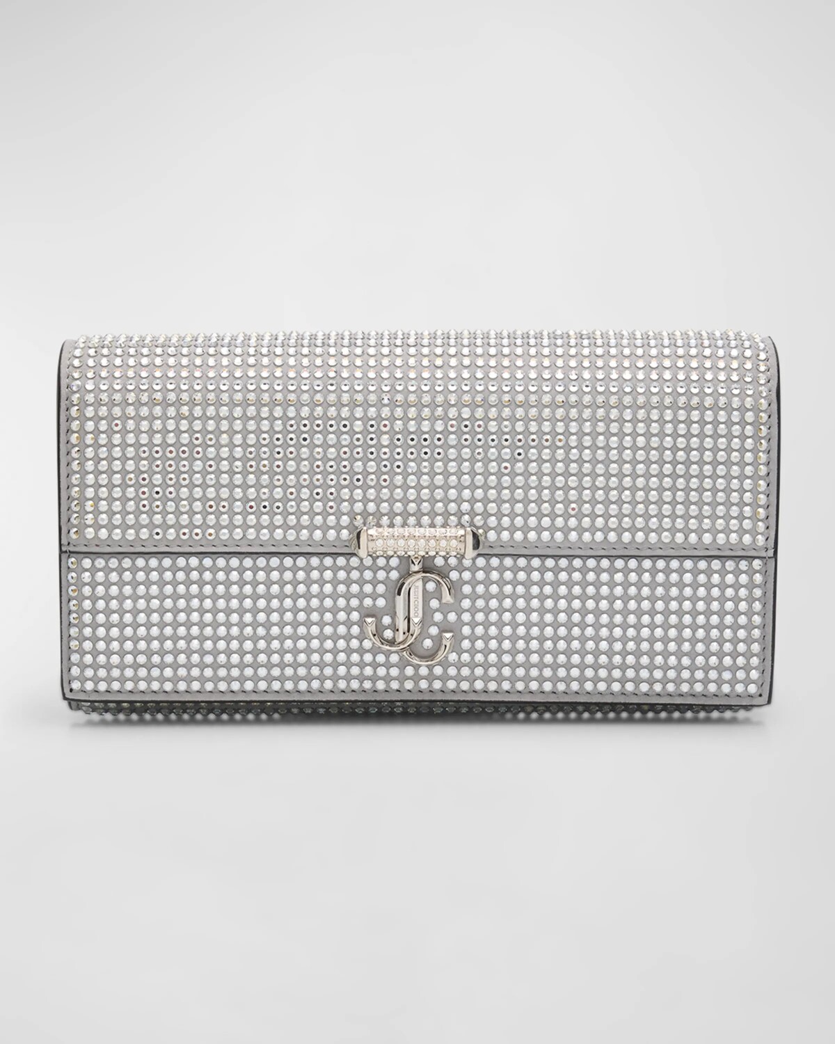 

Украшенный кошелек Avenue на цепочке Jimmy Choo, серебряный