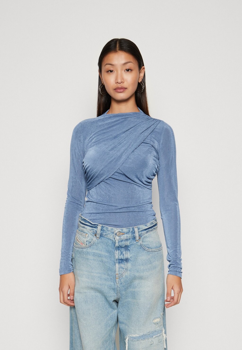 

Топ с длинными рукавами VMNARA GATHERING Vero Moda, цвет coronet blue