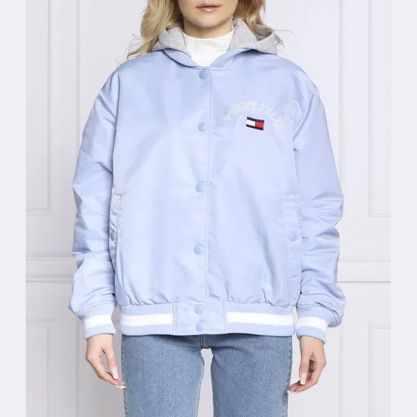 

Атласный бомбер стандартного кроя tjw с графическим рисунком Tommy Hilfiger, синий