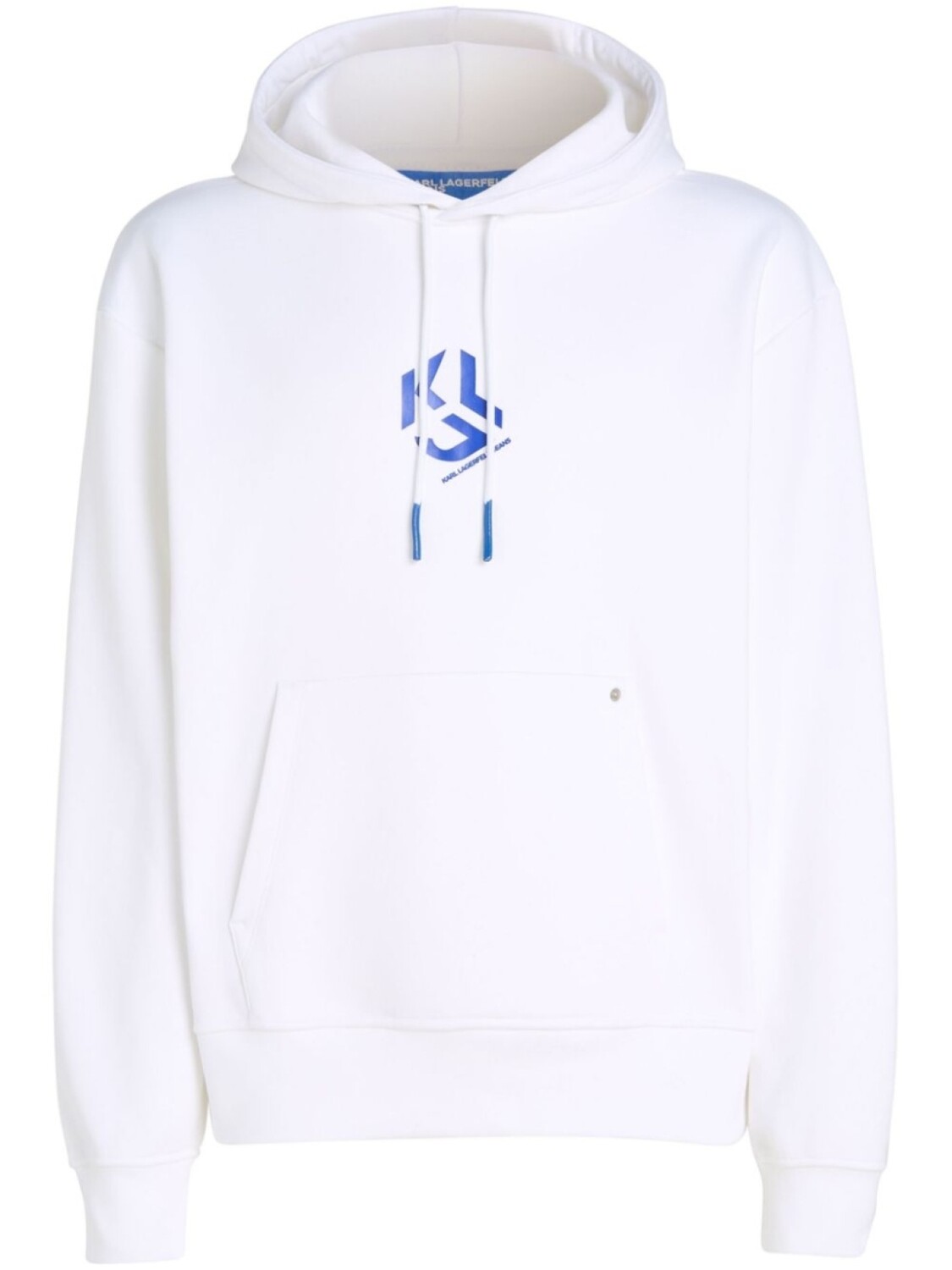 

Karl Lagerfeld Jeans logo-print jersey hoodie, белый