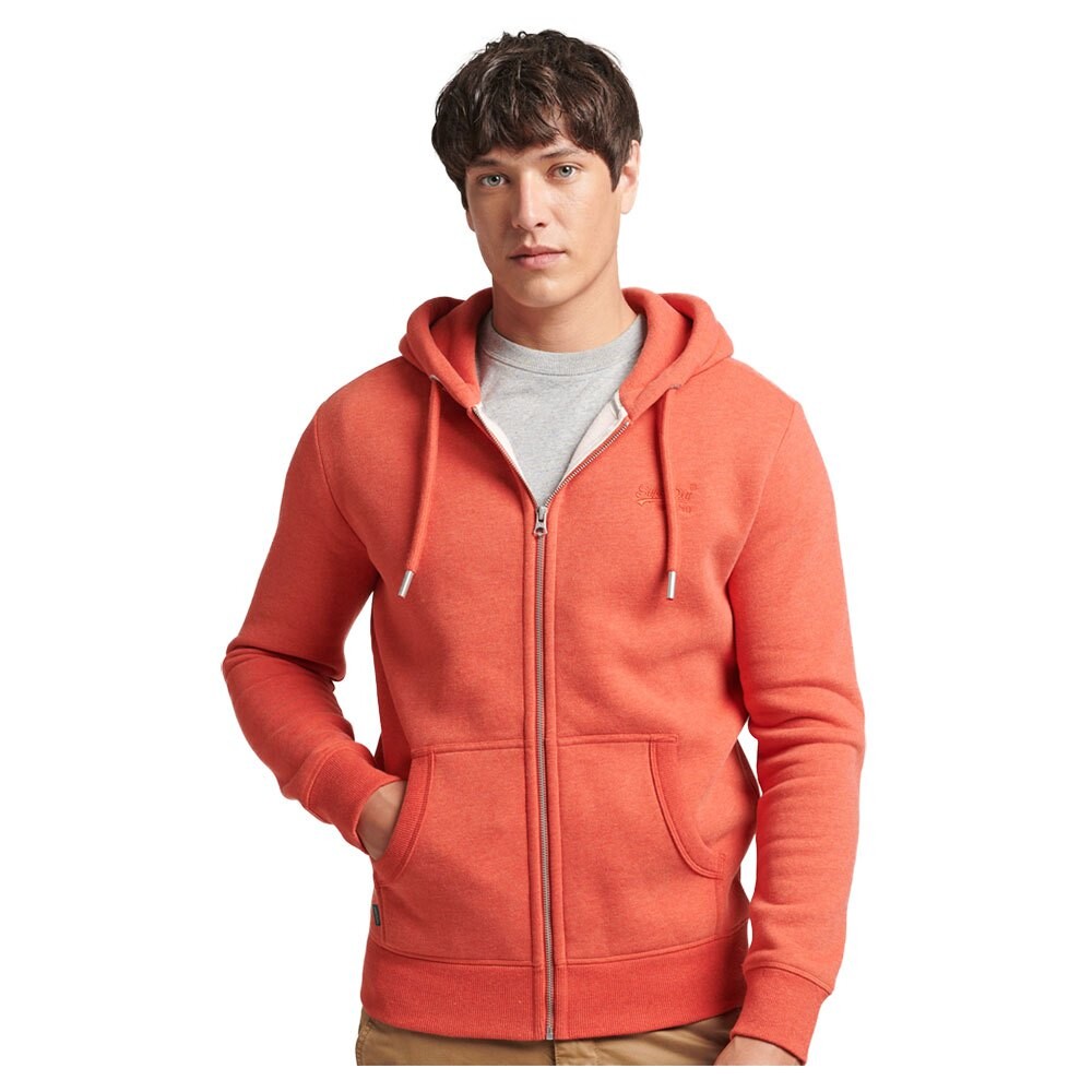 

Толстовка Superdry Vintage Logo Emb Hood Full Zip, оранжевый