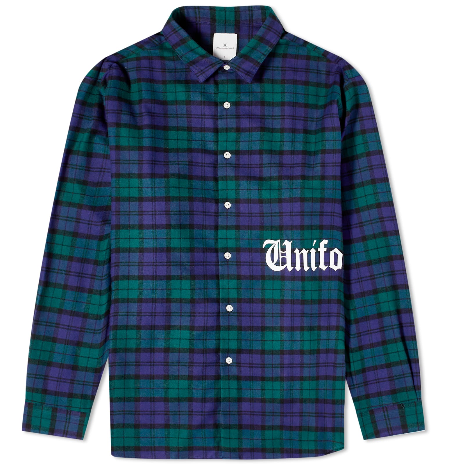 цена Рубашка Uniform Experiment Gothic Logo Flannel, зеленый