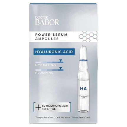 DOCTOR BABOR Power Serum Ампулы для лица с гиалуроновой кислотой и трипептидами для интенсивного увлажнения 7x2 мл