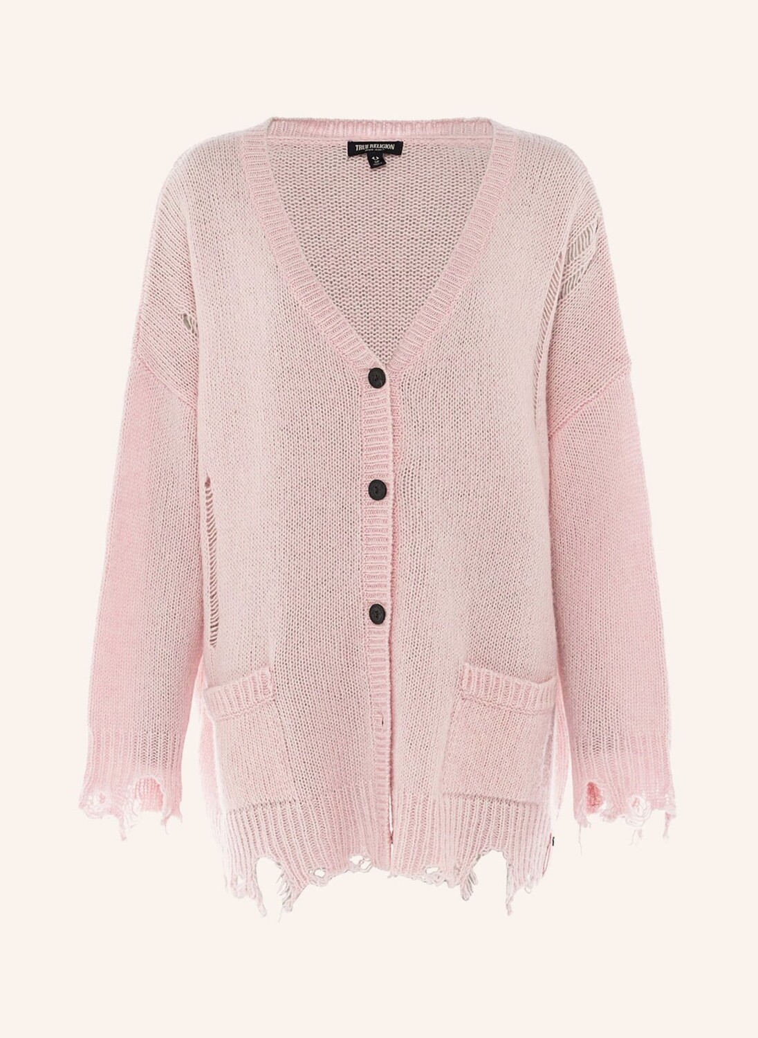 

Кардиган TRUE RELIGION Oversized Destroyed, роза