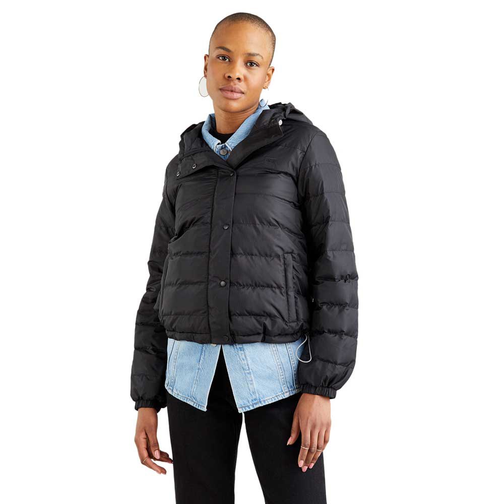 Куртка Levi´s Edie Packable, черный перчатки levi s размер s черный