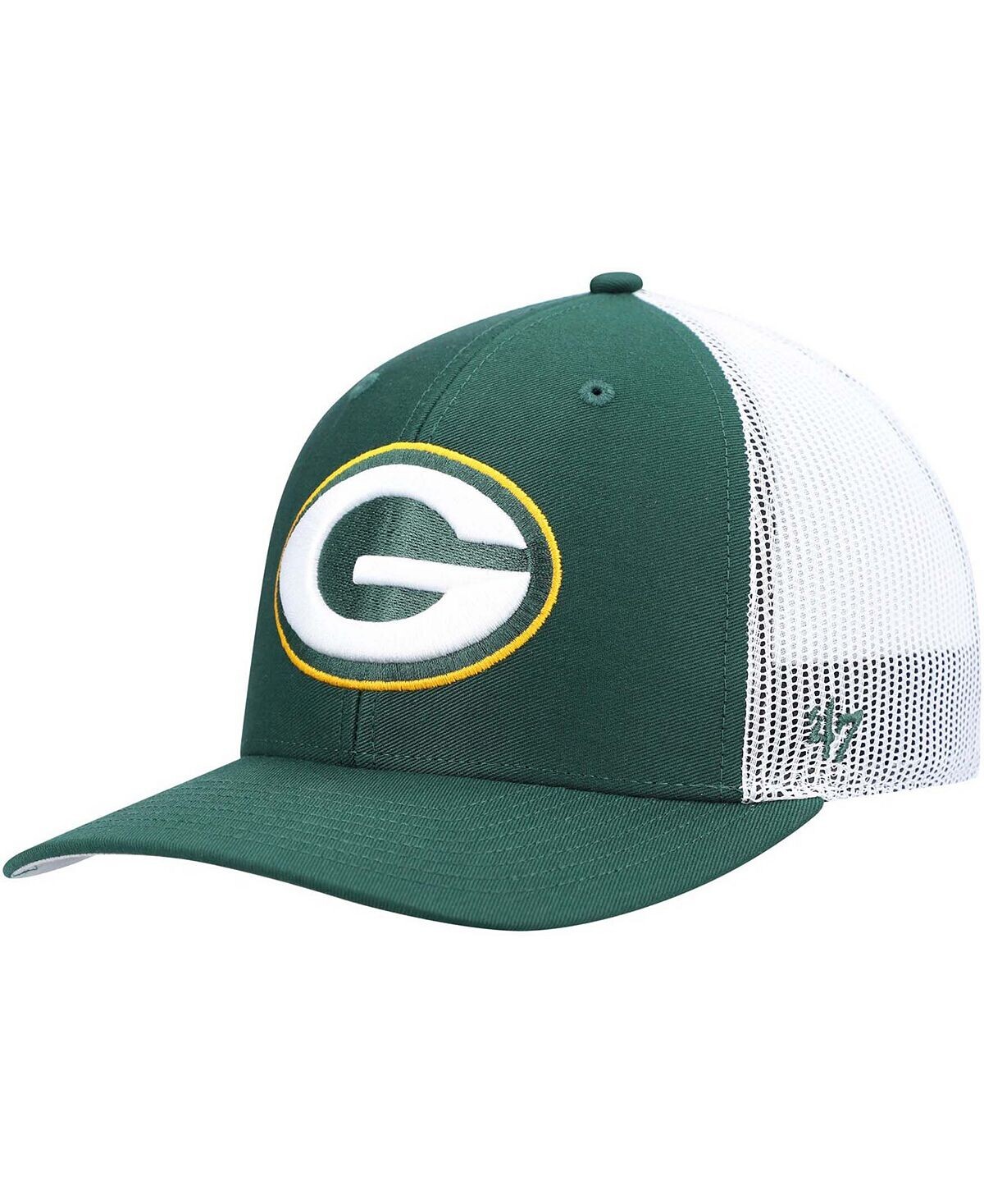 

Мужская зелено-белая кепка Green Bay Packers Trucker Snapback '47 Brand