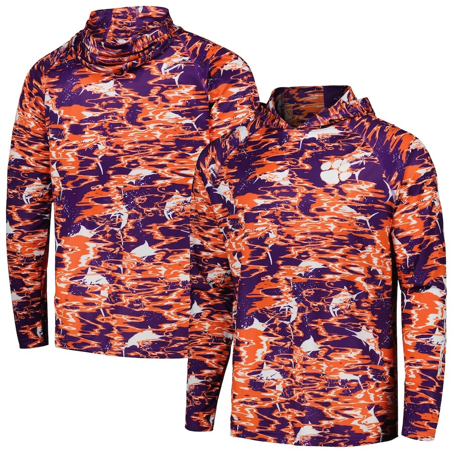 

Футболка с длинным рукавом Columbia Clemson Tigers, фиолетовый