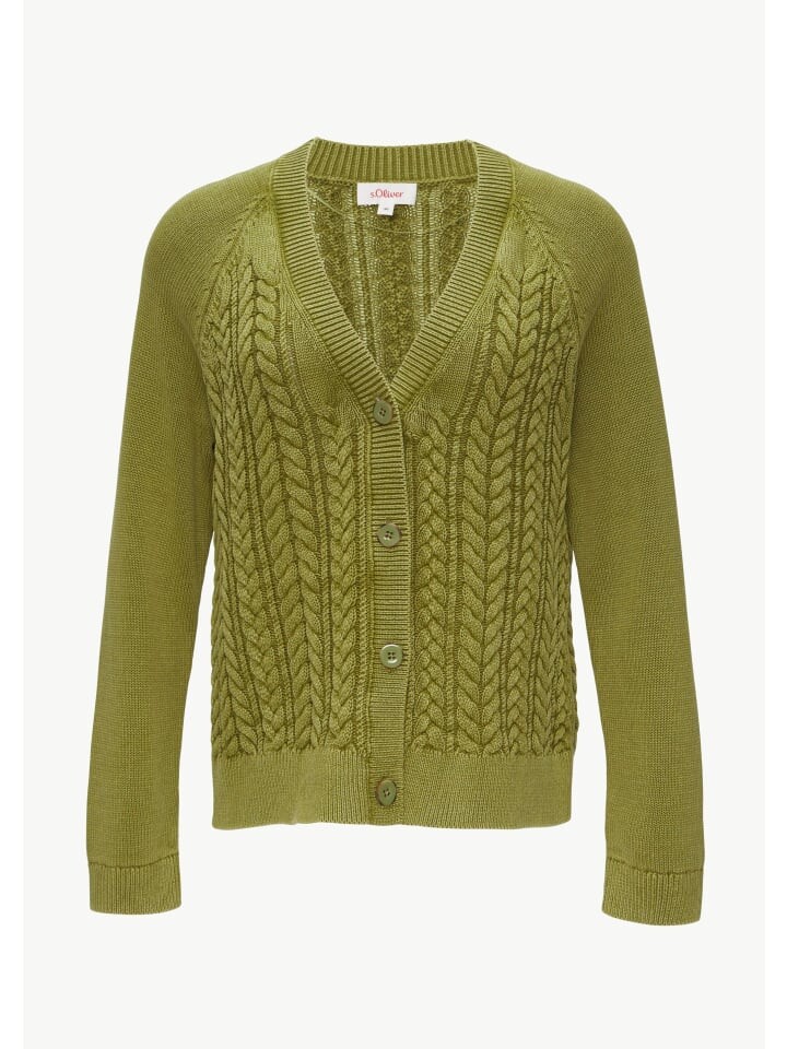 

Кардиган sOliver Strickjacke langarm, зеленый