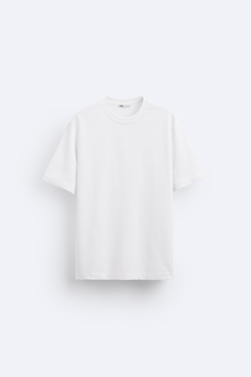 

Базовая футболка, тяжелый вес Zara, белый