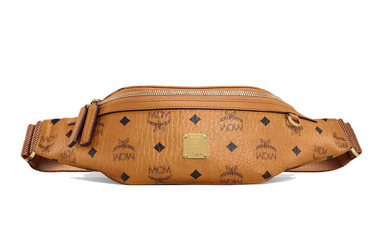 

Сумка поясная MCM Slim Fursten Visetos Cognac