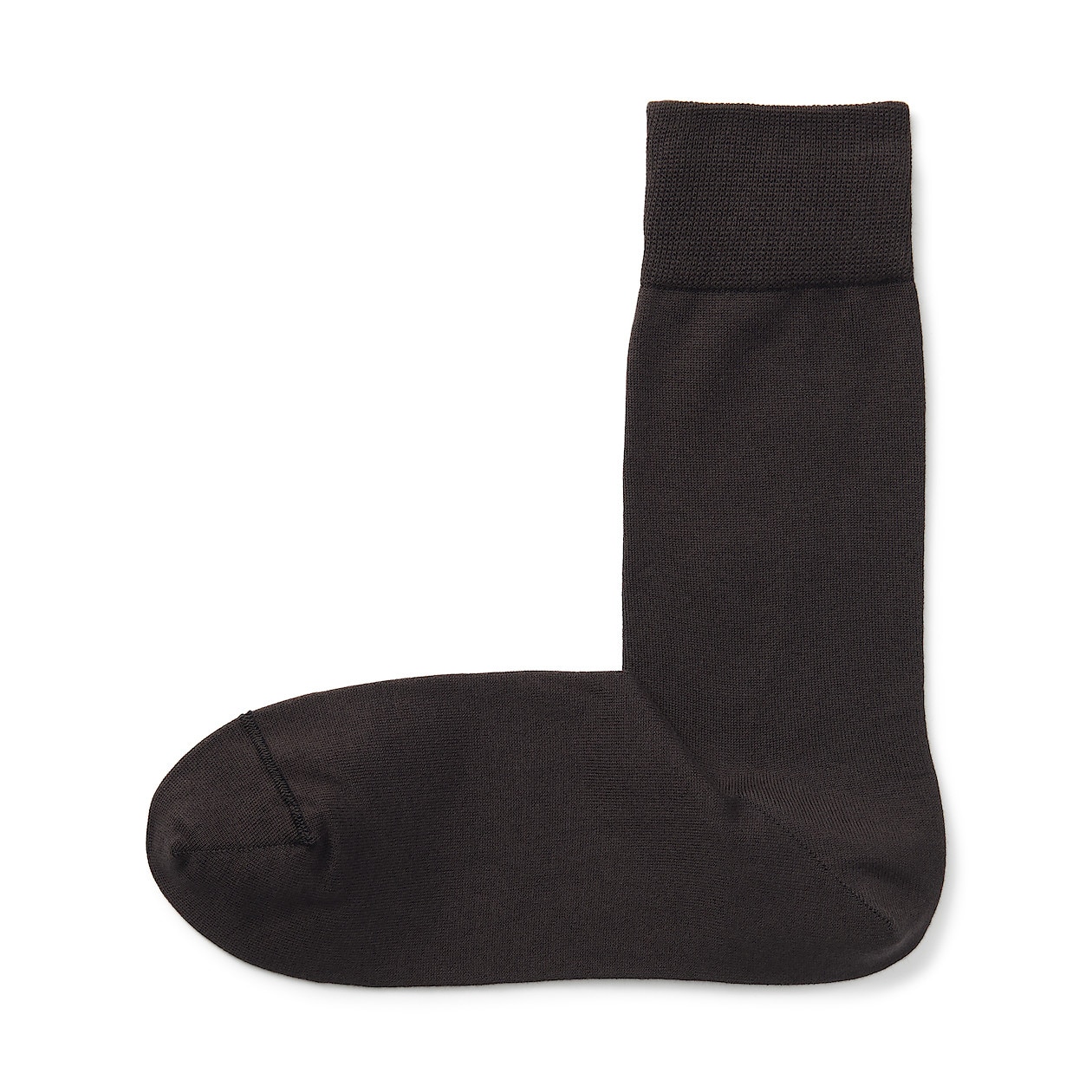 Деловые носки прямоугольные (однотонные/мужские) MUJI, темно коричневый