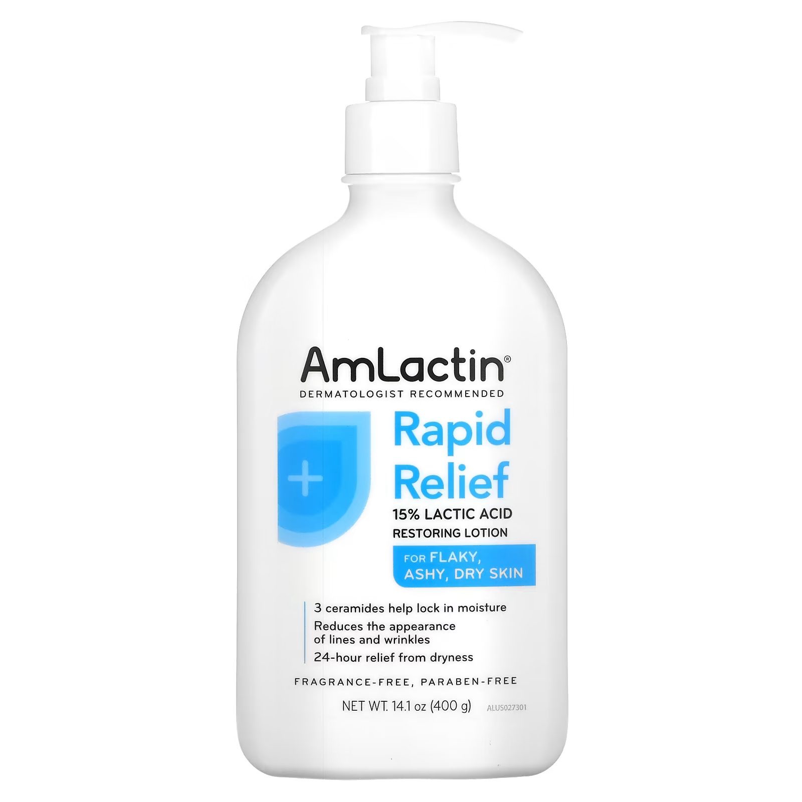 Лосьон восстанавливающий AmLactin Rapid Relief без ароматизатора, 400 г восстанавливающий лосьон amlactin для быстрого облегчения состояния 225 г