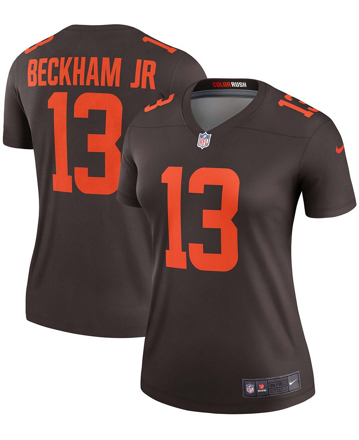 

Женская майка Odell Beckham Jr. Brown Cleveland Browns Alternate Legend Nike, коричневый