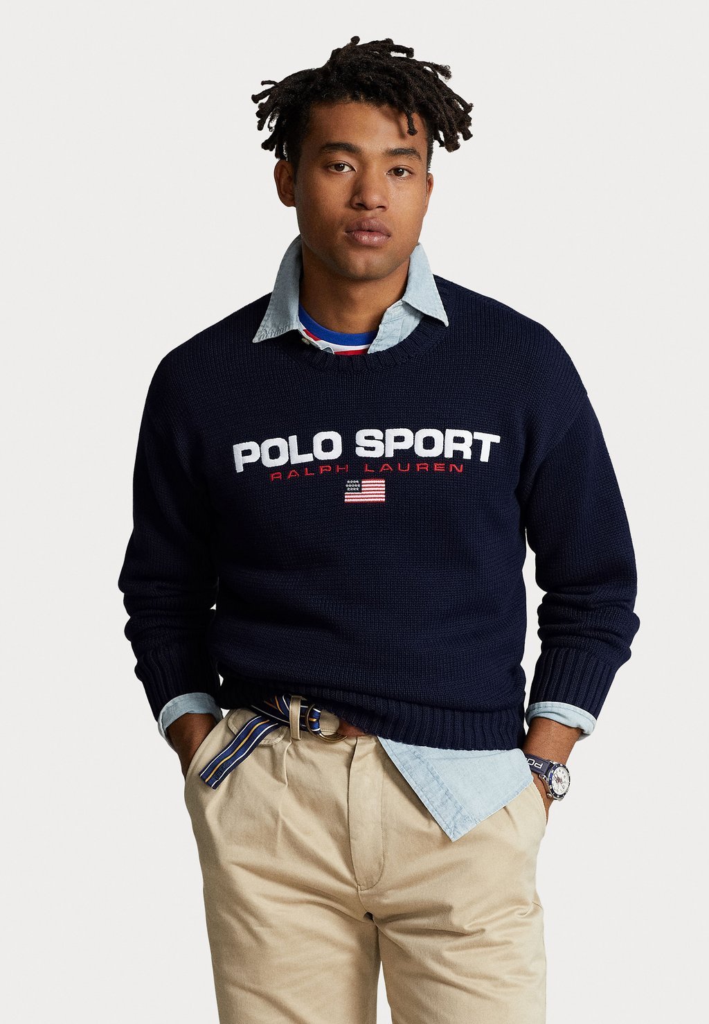 

Свитер Long Sleeve Polo Ralph Lauren, цвет hunter navy