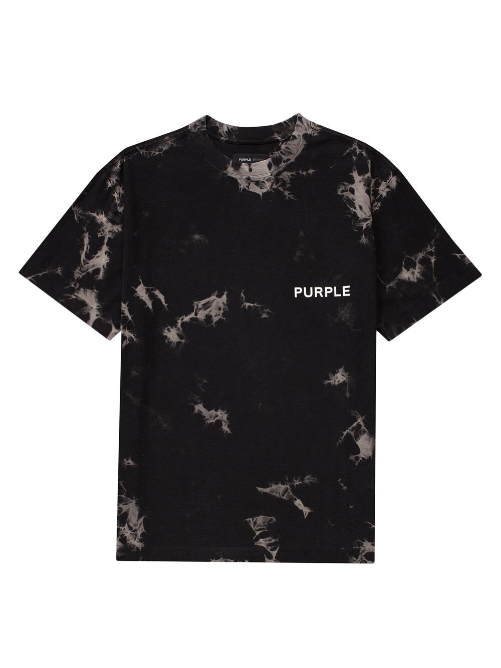 

Отбеленная футболка с логотипом Purple Brand, черный