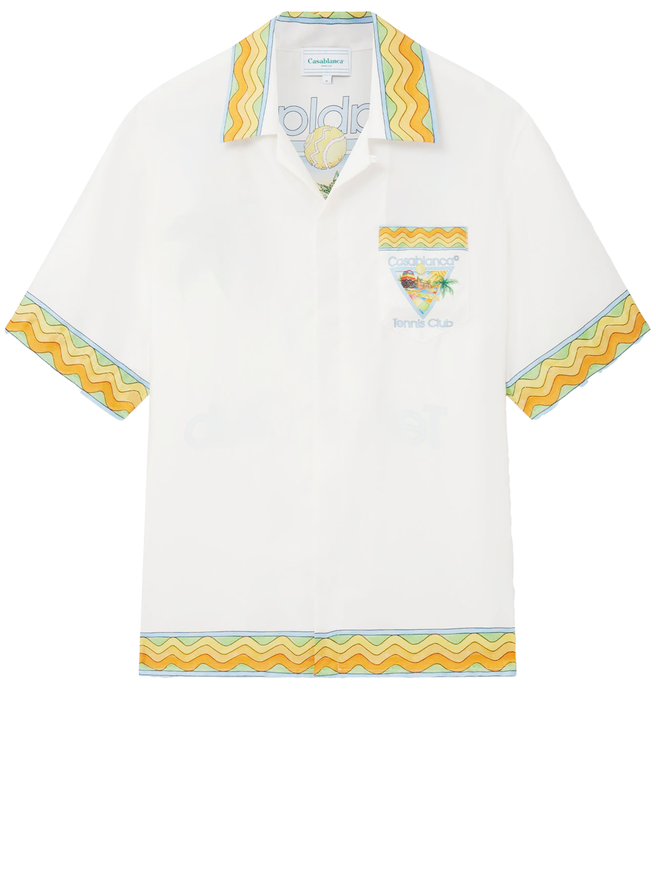 Рубашка Casablanca Afro Cubism Tennis Club, белый