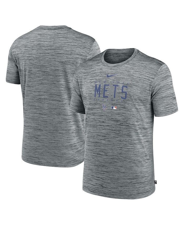 

Мужская футболка серого цвета Хизер New York Mets Authentic Collection Velocity Performance Practice Practice Nike, серый