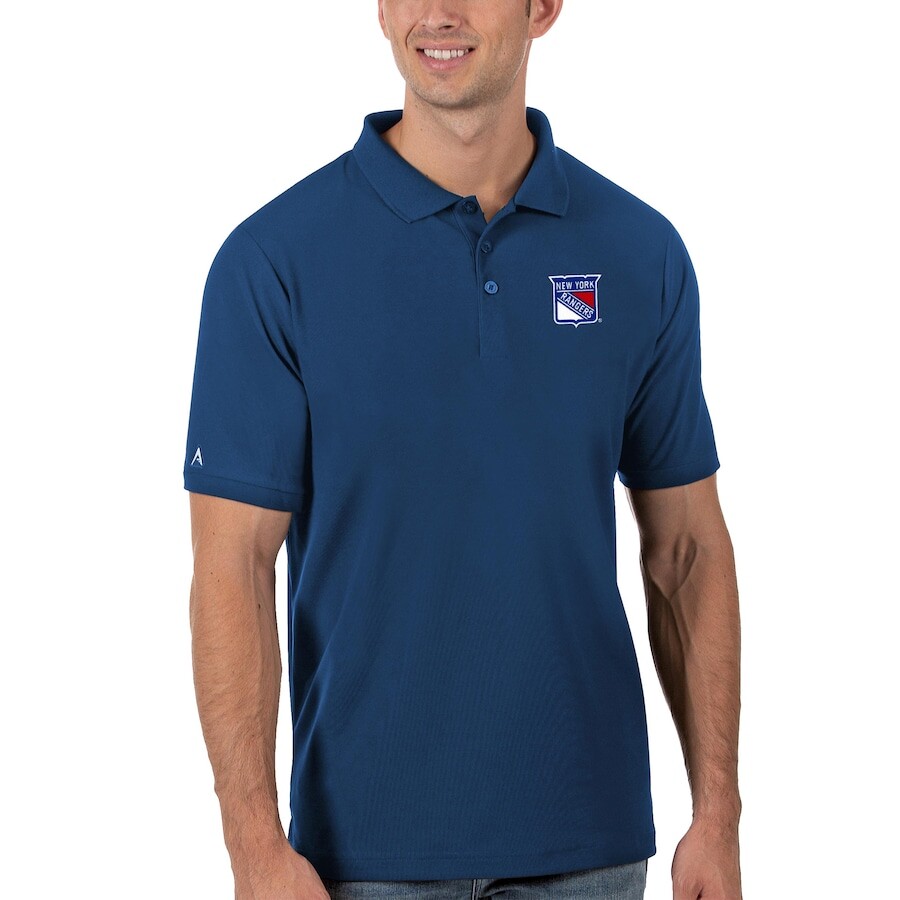 

Поло с коротким рукавом Antigua New York Rangers, роял
