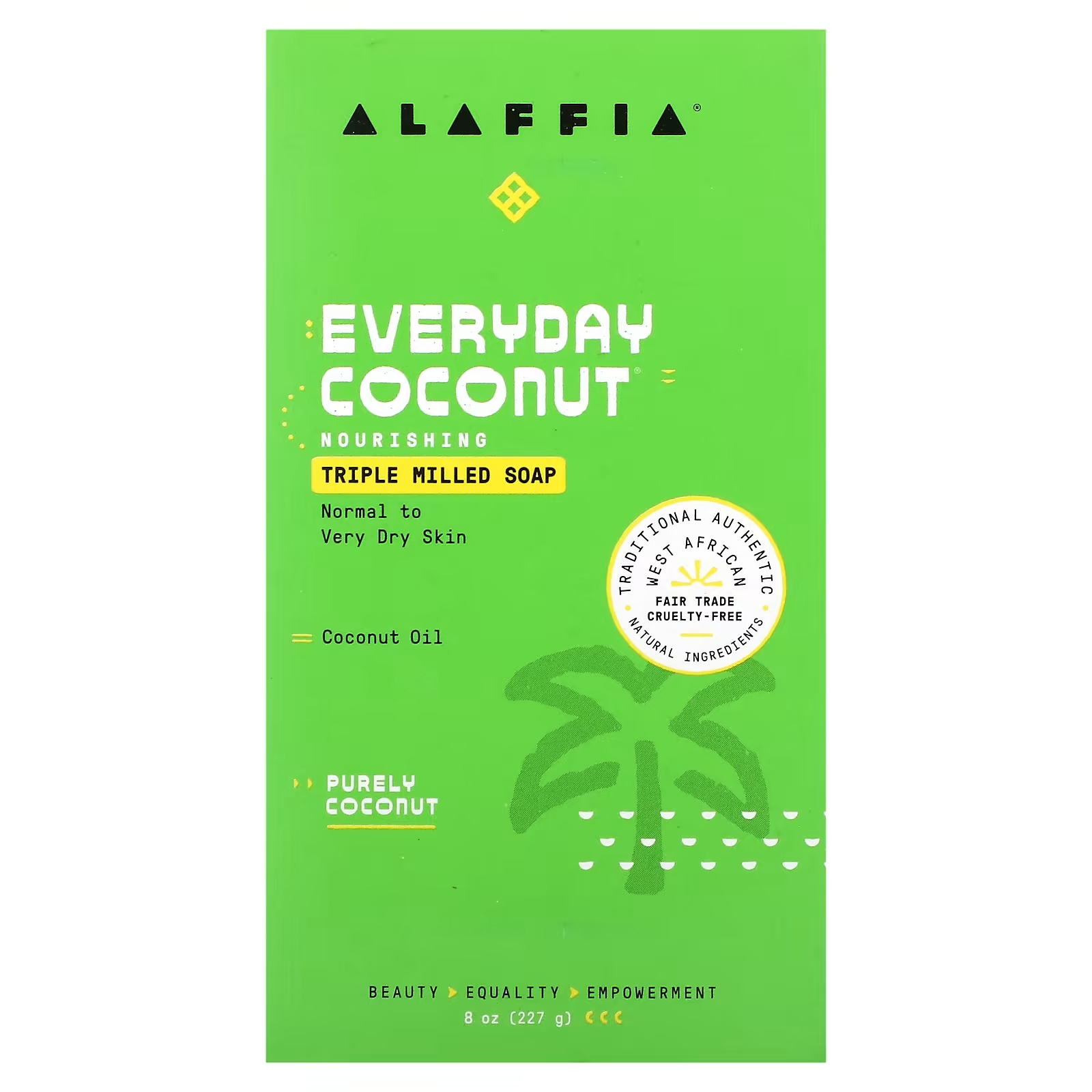 Мыло для рук Alaffia кокос, 227 г alaffia кусковое мыло тройного помола лаванда 227 г 8 унций