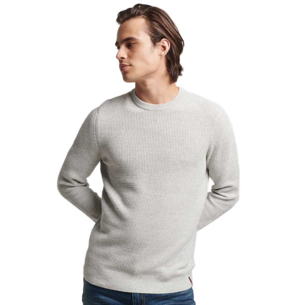 

Свитер Superdry Vintage Textured Crew Knit, серый