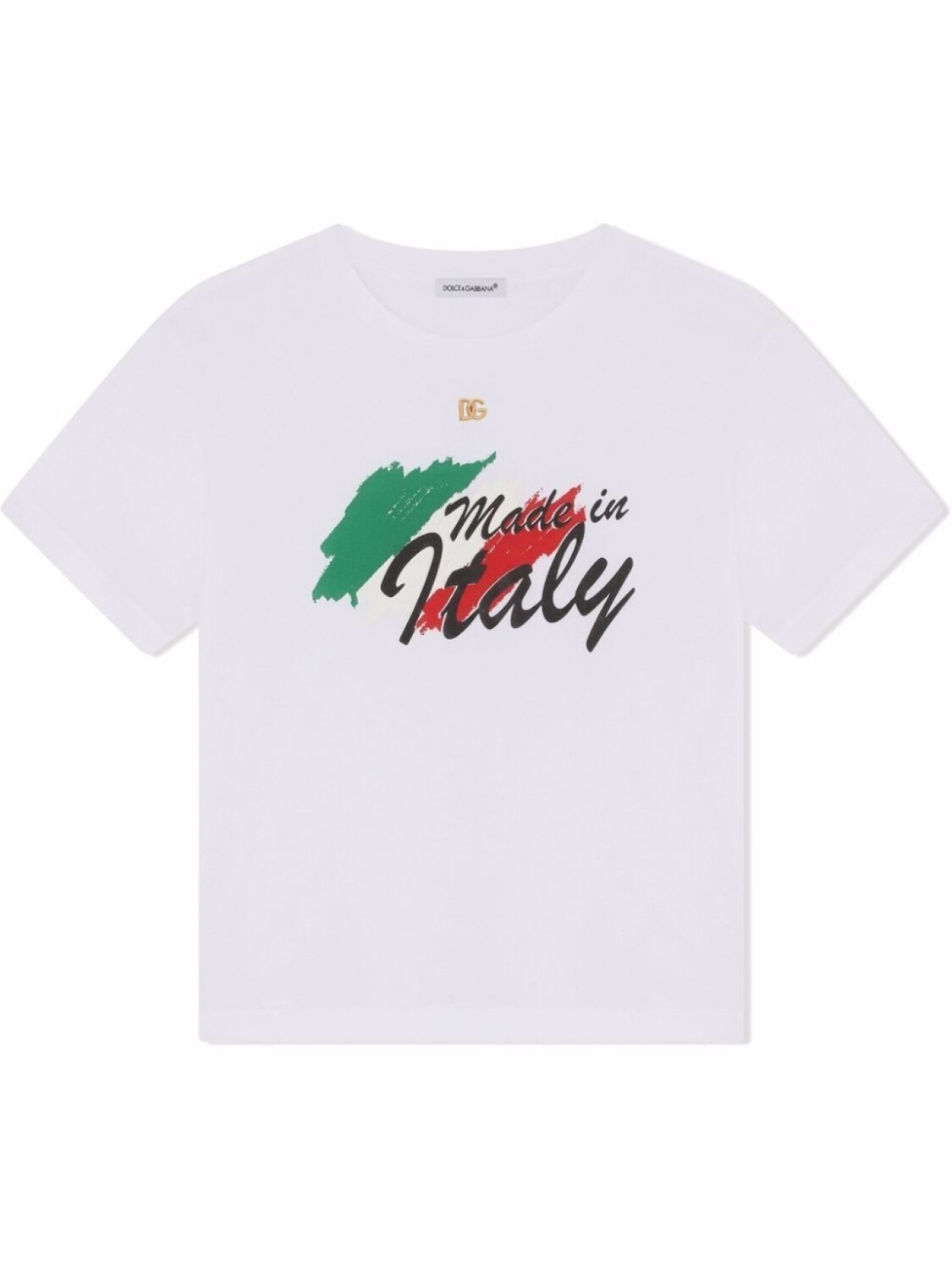 

Футболка Made in Italy с логотипом Dolce & Gabbana Kids, белый