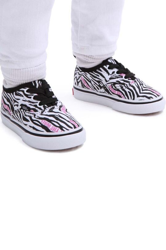 

Детские кроссовки Vans TD Authentic Elastic ZEBR MDBLU, черный