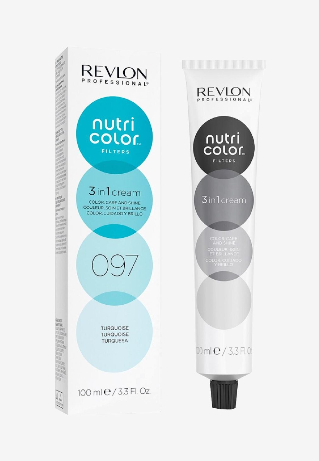 

Кондиционер Nutri Color Filters 3 In 1 Cream Color Care And Shine Semi Permanent Revlon Professional, цвет 097 turquoise