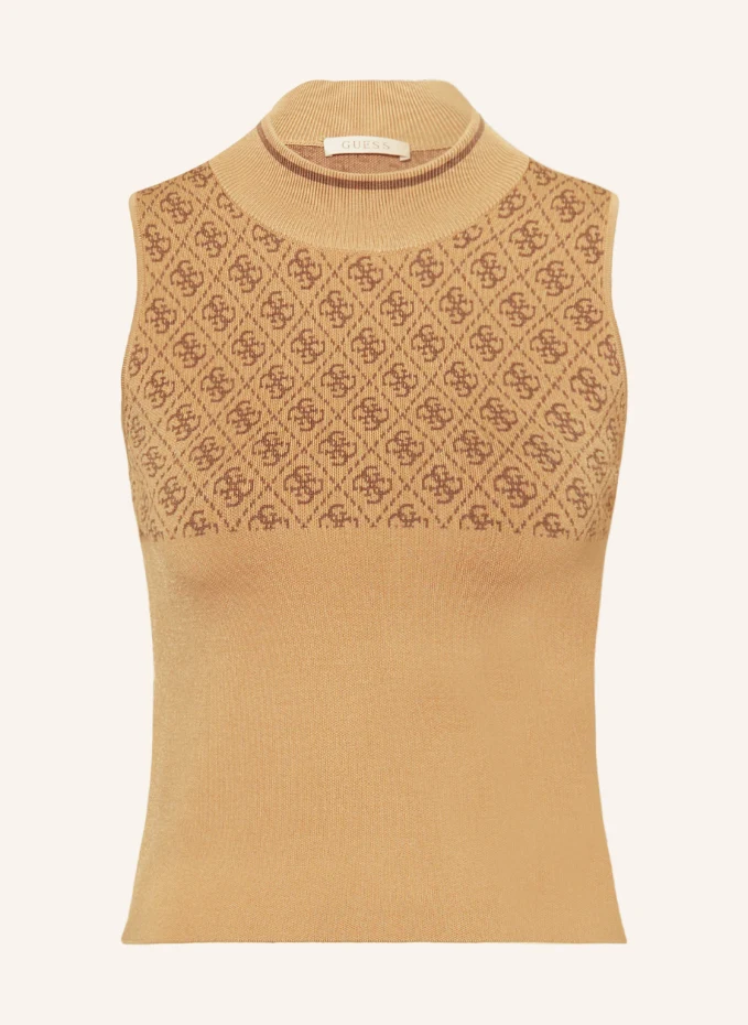 

Вязанный топ Guess, коричневый