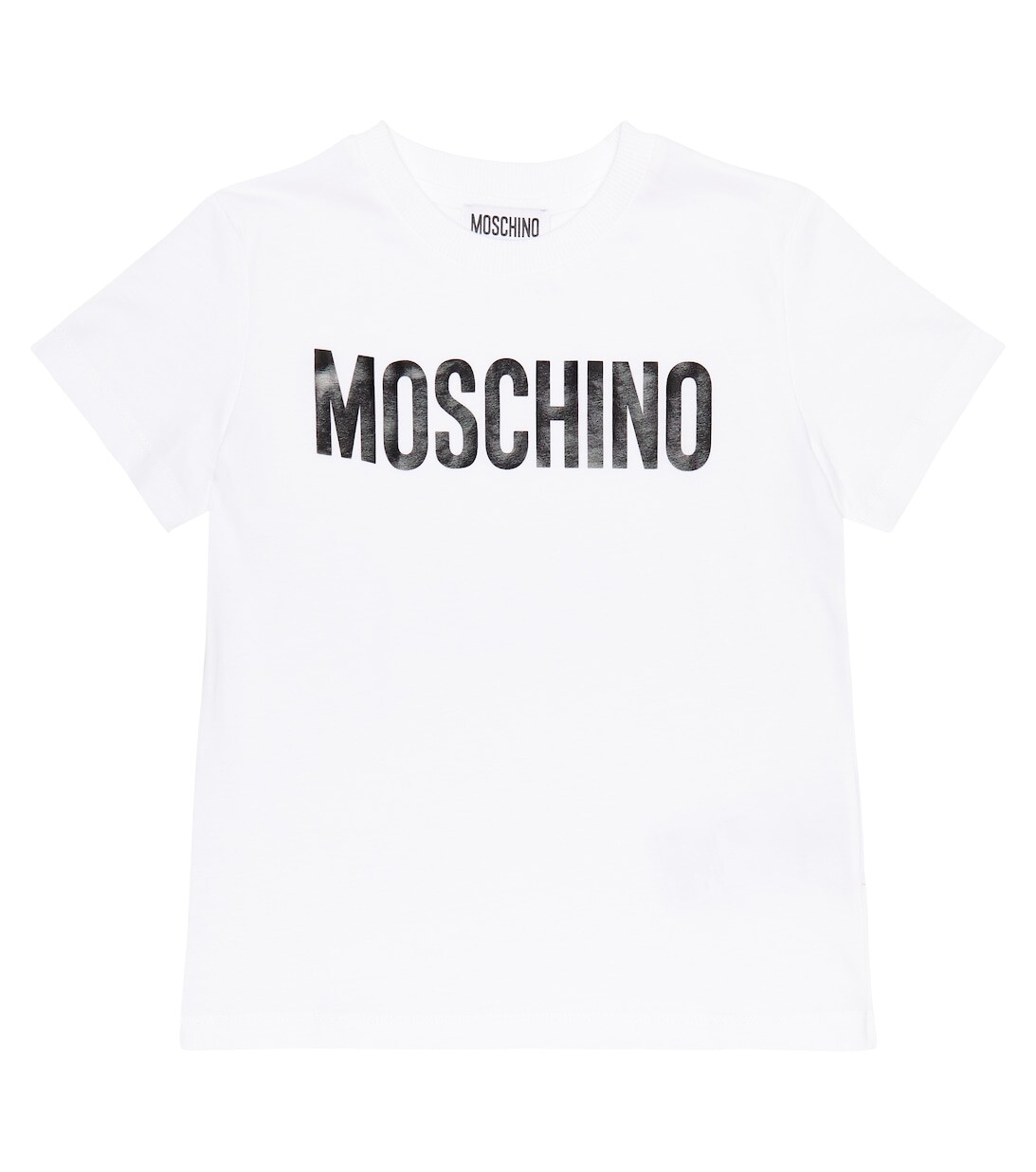 

Хлопковая футболка с принтом Moschino, белый