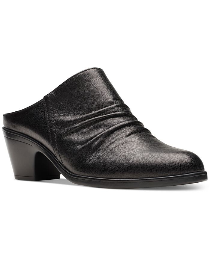 

Женские мюли Emily 2 Charm со сборками и закругленным носком Clarks, черный