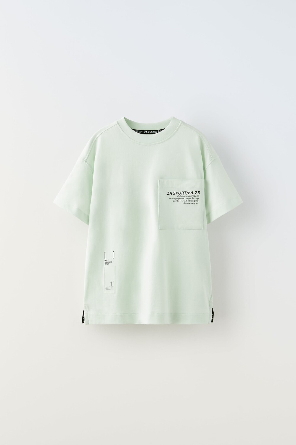 

Спортивная футболка с карманом Zara, зеленое яблоко