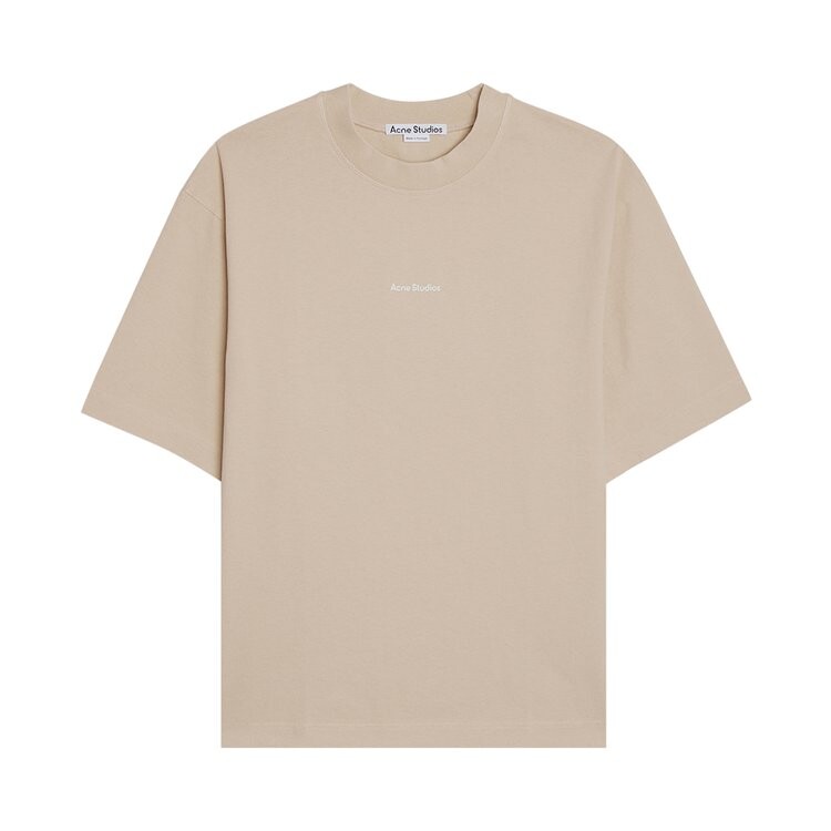 

Футболка Acne Studios Logo 'Champagne Beige', кремовый