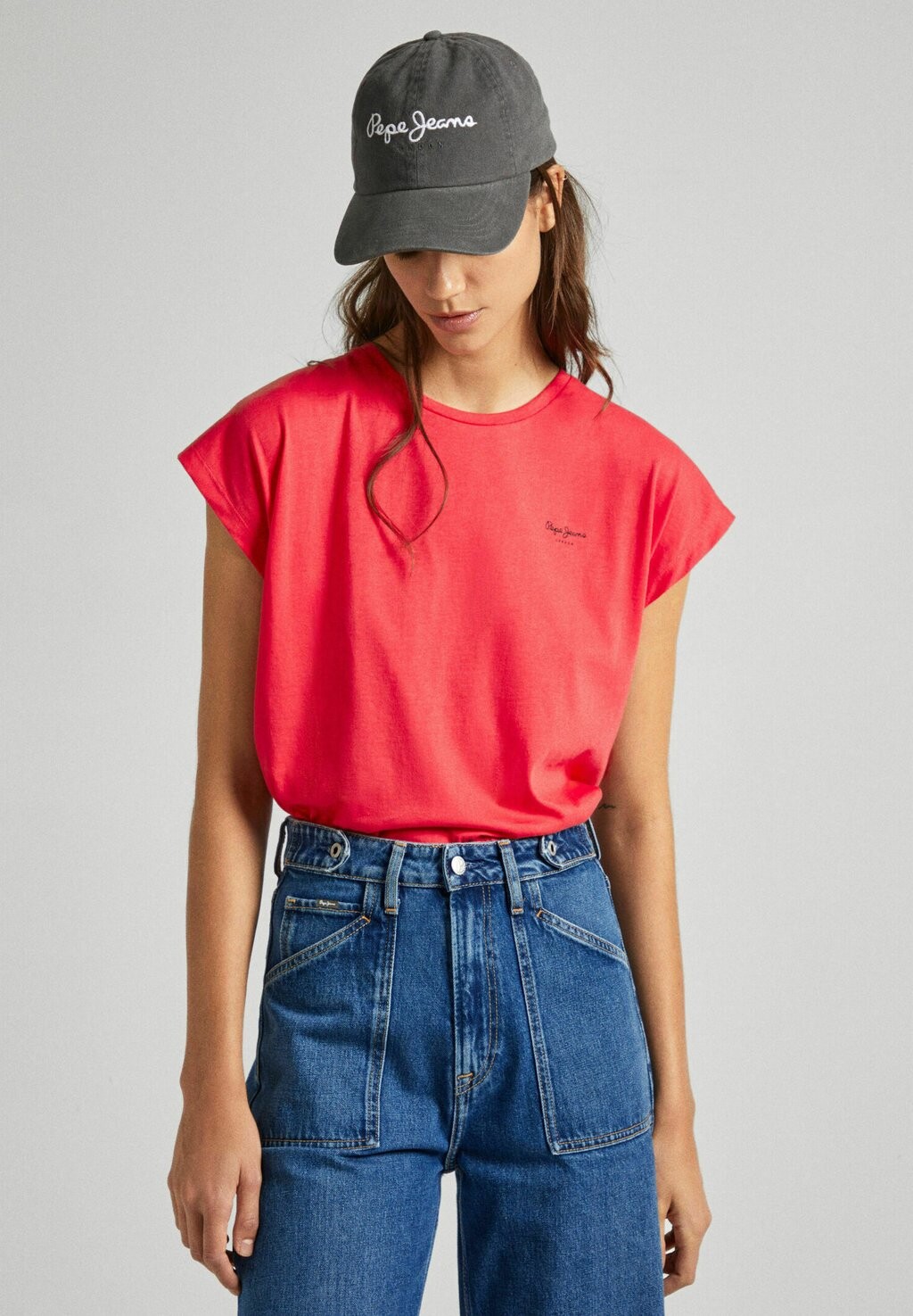

Базовая футболка Bloom Pepe Jeans, цвет crispy red