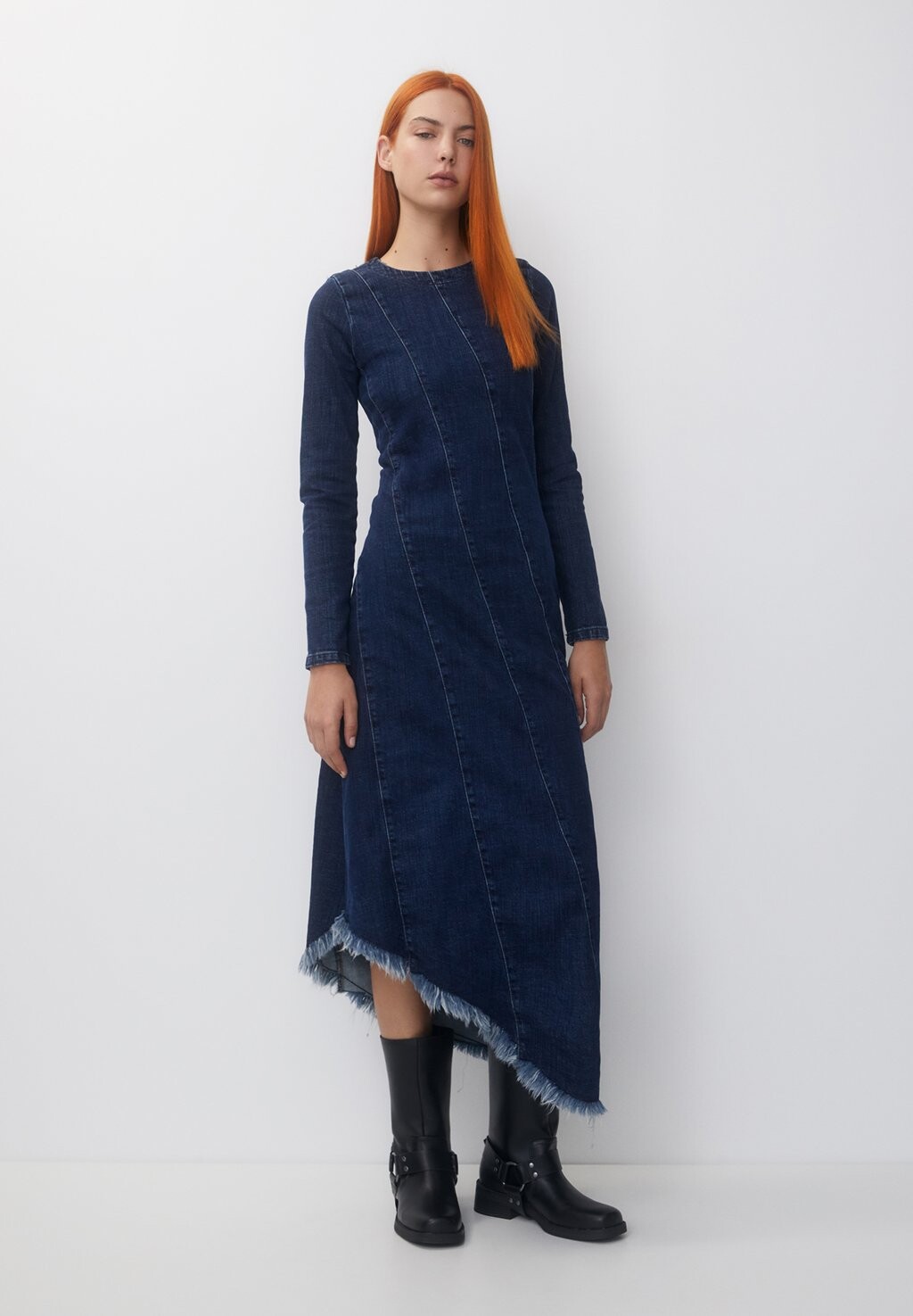 

Джинсовое платье Asymmetric-Midi PULL&BEAR, цвет dark blue