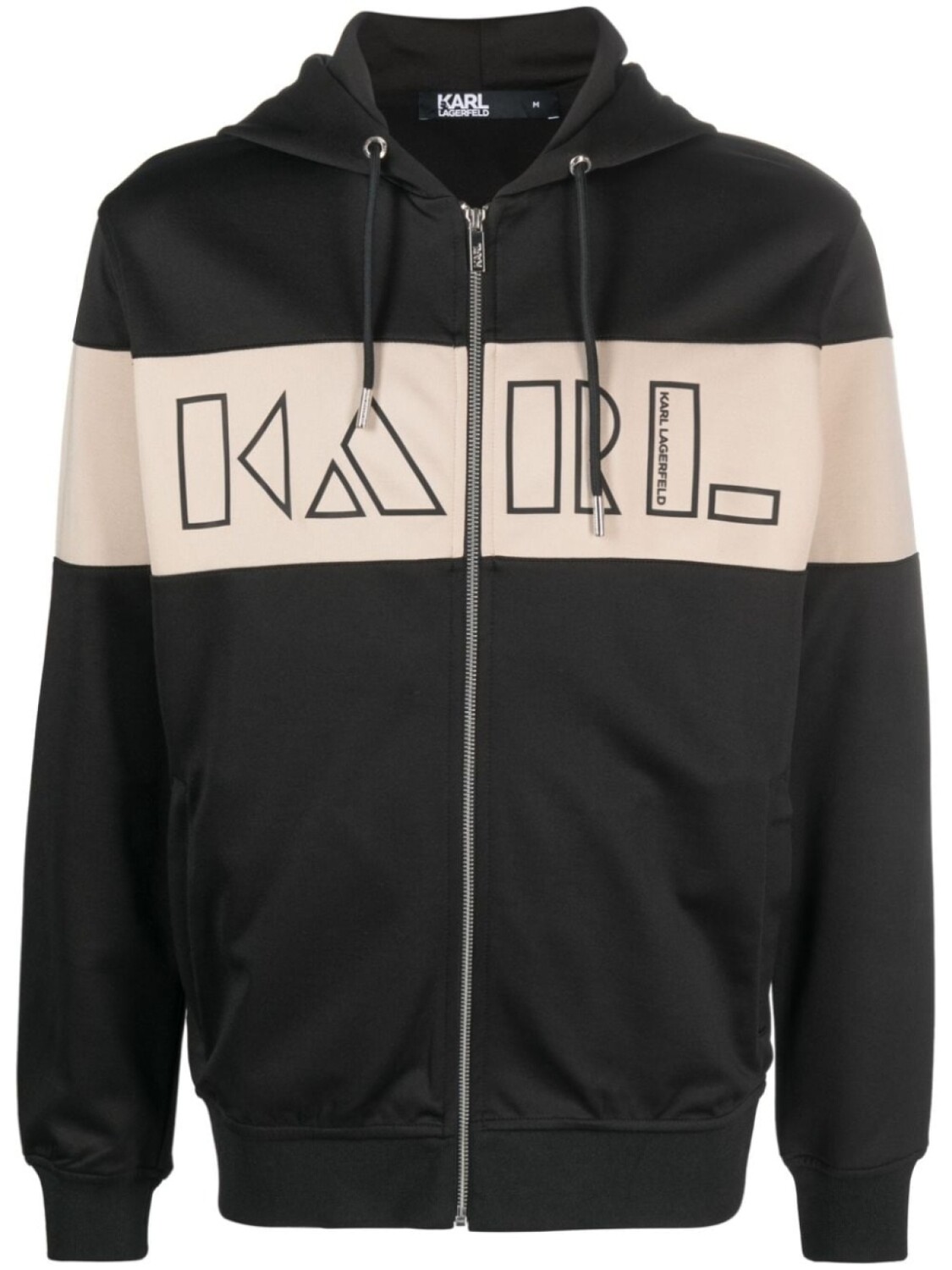 

Karl Lagerfeld худи на молнии с логотипом, черный